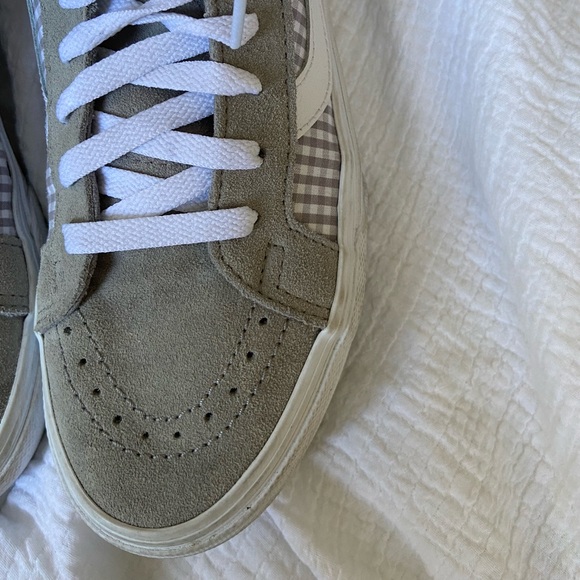 Gray Gingham Check ‘Sk8-Hi Reissue' Sneakers - Picture 4 of 5